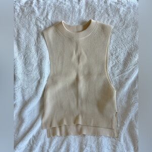 DKNY Cream White Knitted Tank Top